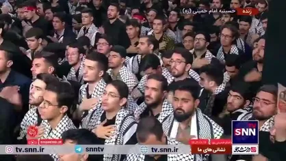 سینه&zwnj;زنی دانشجویان در محضر رهبر معظم انقلاب