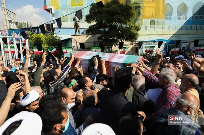 آیین تشییع طلبه بسیجی، شهید مدافع امنیت &laquo;آرمان علی&zwnj;وردی&raquo;