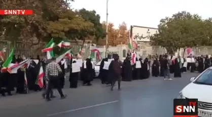 تجمع دانشجویان هم&zwnj;زمان با سخنرانی رئیس&zwnj;جمهور در نیویورک + فیلم
