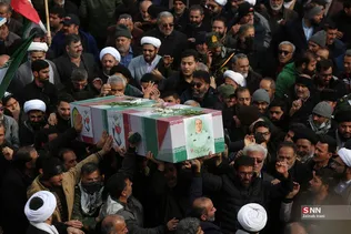  تشییع پیکر دو شهید مدافع امنیت در حمله اغتشاشگران 