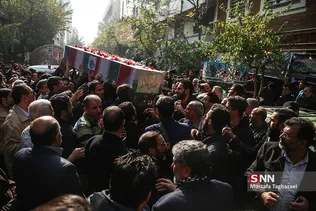 مراسم تشییع بسیجی شهید «محمد مهدی رضوان»