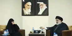 دیدار دختر سردار سلیمانی با سید حسن‌نصرالله +فیلم