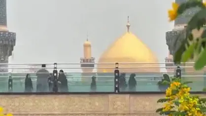 حرم امیرالمؤمنین بارانی شد