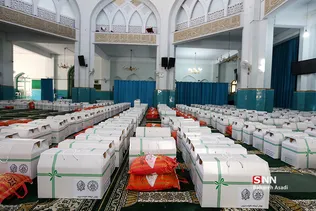 توزیع ارزاق ماه رمضان در باقر شهر
