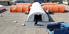 بیمارستان صحرایی در محوطه بیمارستان رازی رشت افتتاح شد + فیلم