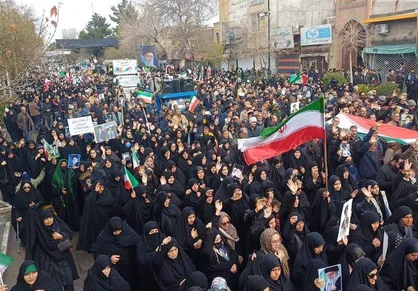 مراسم تشییع پیکر مطهر ۵ شهید نیشابوری حملات آمریکایی صهیونی