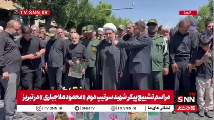 بدرقه شهید اقتدار ایران بر دستان مردم تبریز