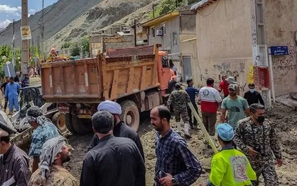 اعزام ماشین آلات و نیرو به روستا&zwnj;های سیل زده رودهن توسط شهرداری تهران