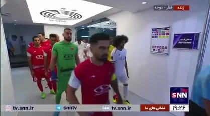 ورود بازیکنان تیم پرسپولیس و السد به ورزشگاه جاسم بن حمد برای برگزاری رقابت هفته سوم لیگ نخبگان آسیا