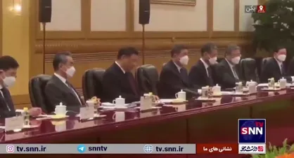 دیدار و گفتگوی روسای جمهوری ایران و چین در پکن