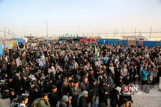 ازدحام زائران اربعین حسینی در مرز مهران