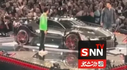 ربات غول پیکر واقعی و وحشتناک فیلم های هالیوودی ساخته شد/ رباتی شدن خودروی اسپرت در حضور هزاران تماشاگر آلمانی+ فیلم