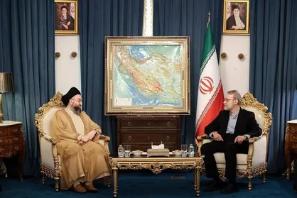 دیدار سید عمار حکیم با لاریجانی