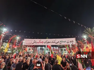 صدوهفتمین شب حضور ملت مقتدر ایران/ رزم عاشورایی شهرکردی‌ها + فیلم
