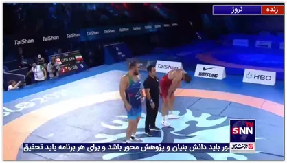 شادی بعد از پیروزی زارع با پشتک وارو دیدنی و دور افتخار با پرچم ایران
