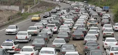 ترافیک سنگین در محور چالوس