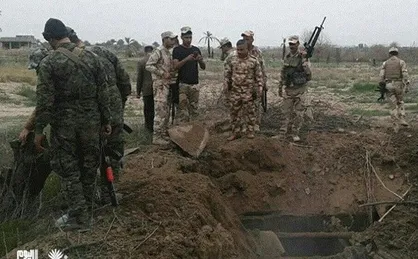 کشف ۲ کارگاه ساخت بمب و ۱۱ مخفیگاه داعش در صلاح الدین عراق
