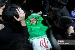وداع با پیکر شهید محمد حسین حدادیان
