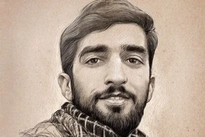 رونمایی از نقاشی پرتر شهید حججی در حوزه هنری