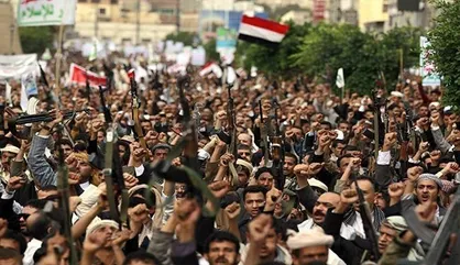 یمنی&zwnj;ها در حمایت از مردم فلسطین تظاهرات کردند