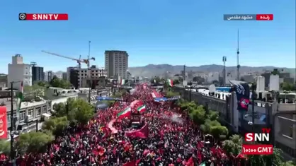 تصاویر هوایی از حضور فوق العاده مردم در استقبال از پیکر رهبر شهید انقلاب