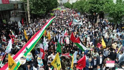 حضور پرشور مردم زنجان در راهپیمایی روز قدس+ فیلم