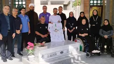 برگزاری مراسم بدرقه تیم ملی پاراتیراندازی در کنار مزار شهید گمنام