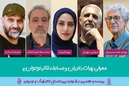 معرفی هیئت داوران بخش &laquo;مسابقه تئاتر نوجوان&raquo; جشنواره بین المللی تئاتر کودک و نوجوان