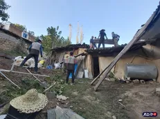 جهادگران گروه جهادی شهید تولی در مناطق زلزله زده رامیان حضور دارند + تصاویر