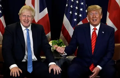 ترامپ و جانسون در زمینه تداوم روابط امنیتی و تجاری گفتگو کردند