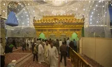 اجرایی شدن طرح سنگفرش رواق باب‌القبله حرم حضرت عباس(ع) + عکس
