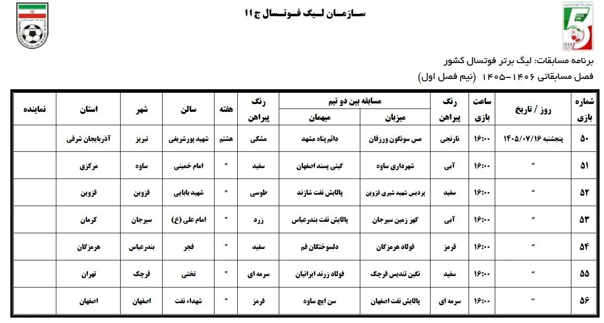 فوتسال لیگ فوتسال لیگ