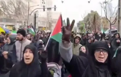 فریاد انتقامی مردم کرج از آمریکا و اسرائیل در راهپیمایی روز قدس