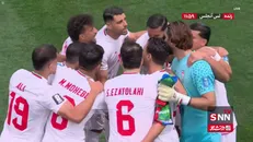 حلقه اتحاد بازیکنان تیم ملی پیش از رقابت ایران و بلژیک