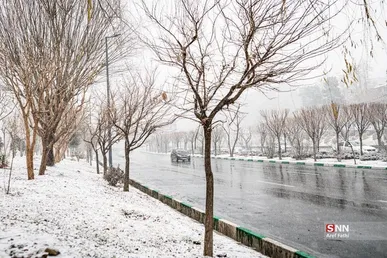 بارش برف و باران پراکنده در کلیه محورهای مواصلاتی استان قزوین
