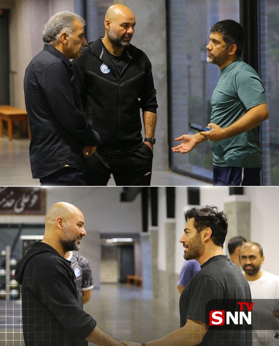 حضور علیرضا دبیر و محمدرضا گلزار در تمرین امروز استقلال / لشکرکشی آبی پوشان به فدراسیون کشتی + عکس