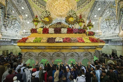 حال و هوای کربلای معلی در روز میلاد امام حسین(ع) + فیلم