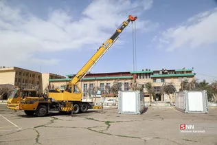 استقرار بیمارستان صحرایی ویژه بیماران کرونا در قم
