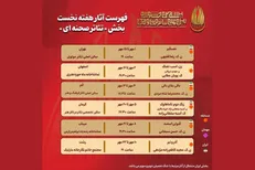 جدول هفتگی «تئاتر صحنه‌ای» بیستمین جشنواره بین‌المللی تئاتر مقاومت
