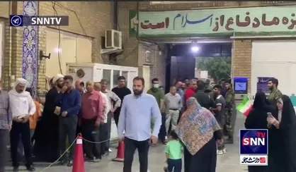 حضور پر شور مردم پای صندوق&zwnj;های رای در مسجد جواد الائمه اهواز