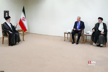 دیدار رئیس جمهور ترکیه با رهبر انقلاب اسلامی