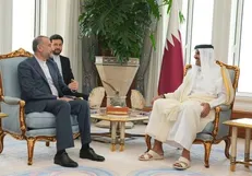دیدار امیرعبداللهیان با امیر قطر