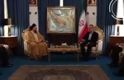 دیدار و رایزنی عمار حکیم با دبیر شورای عالی امنیت ملی ایران