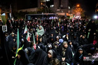 مراسم اجتماع شبانه مردمی در خیابان جمهوری اسلامی