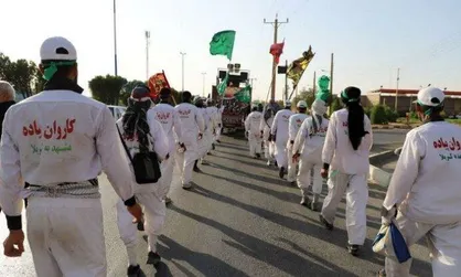 آغاز حرکت کاروان زائران پیاده انصارالحسین از مشهد به کربلا