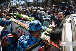 تشییع پیکر خلبان شهید «صادق فلاحی» در شیراز