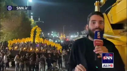 مشهد مقدس در شب شهادت امام رضا (ع) غرق در ماتم و عزاداری