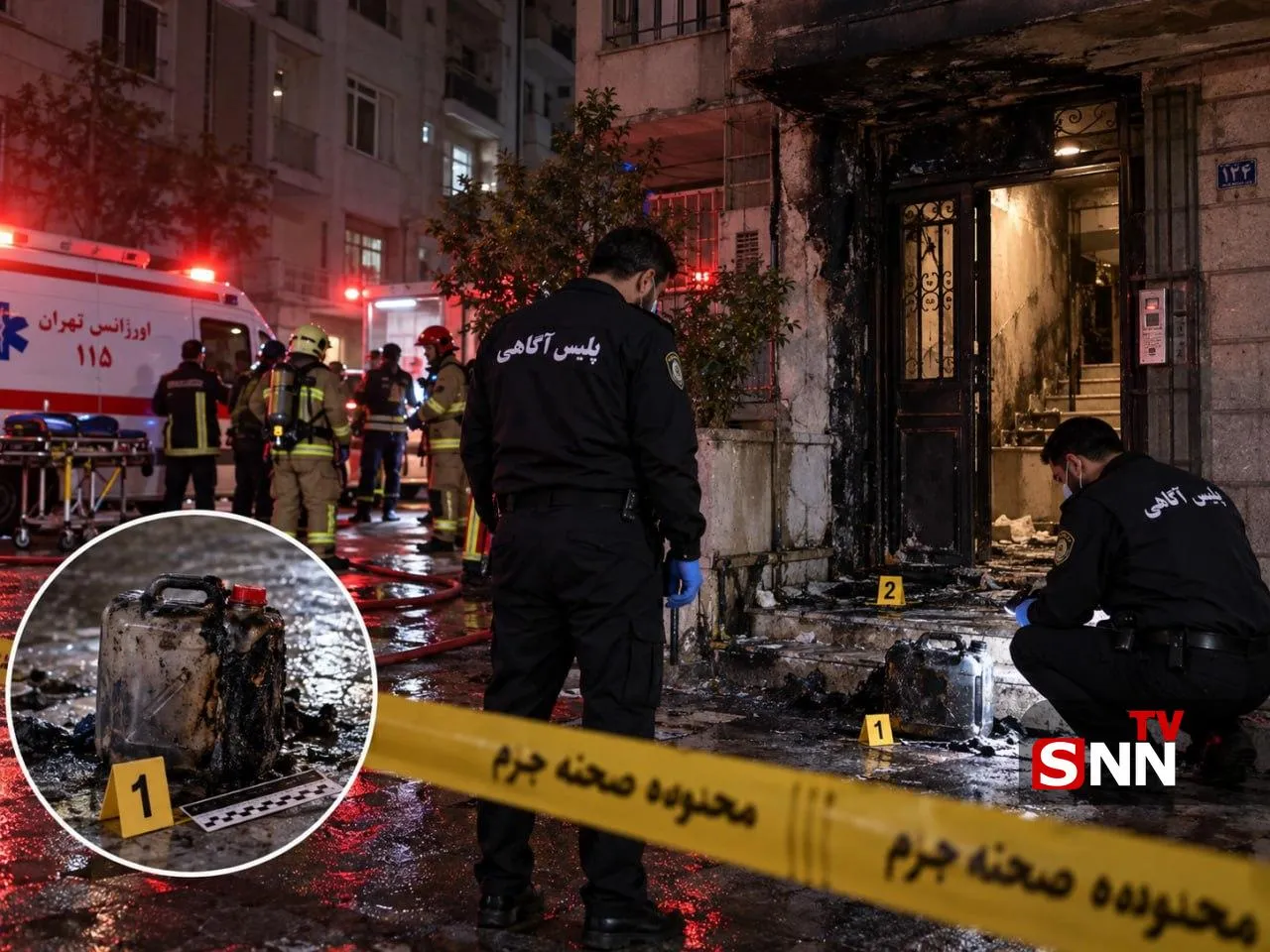 قتل مرد ۶۵ ساله در آتش‌سوزی عمدی نبرد جنوبی؛ اختلاف مالی انگیزه حادثه بود