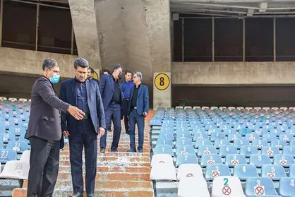 بازدید بازرس کل ورزش و جوانان از استادیوم ۱۰۰ هزار نفری آزادی/ تاکید بر پیگیری مستمر ایمن سازی اماکن ورزشی