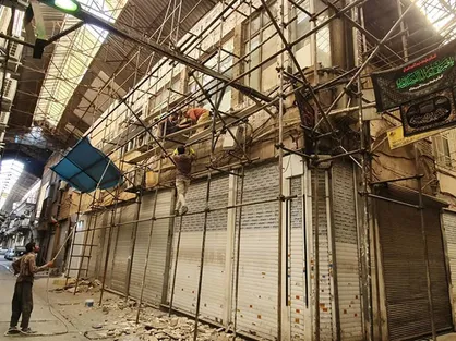 تداوم بهسازی جداره&zwnj;ها در بازار تهران